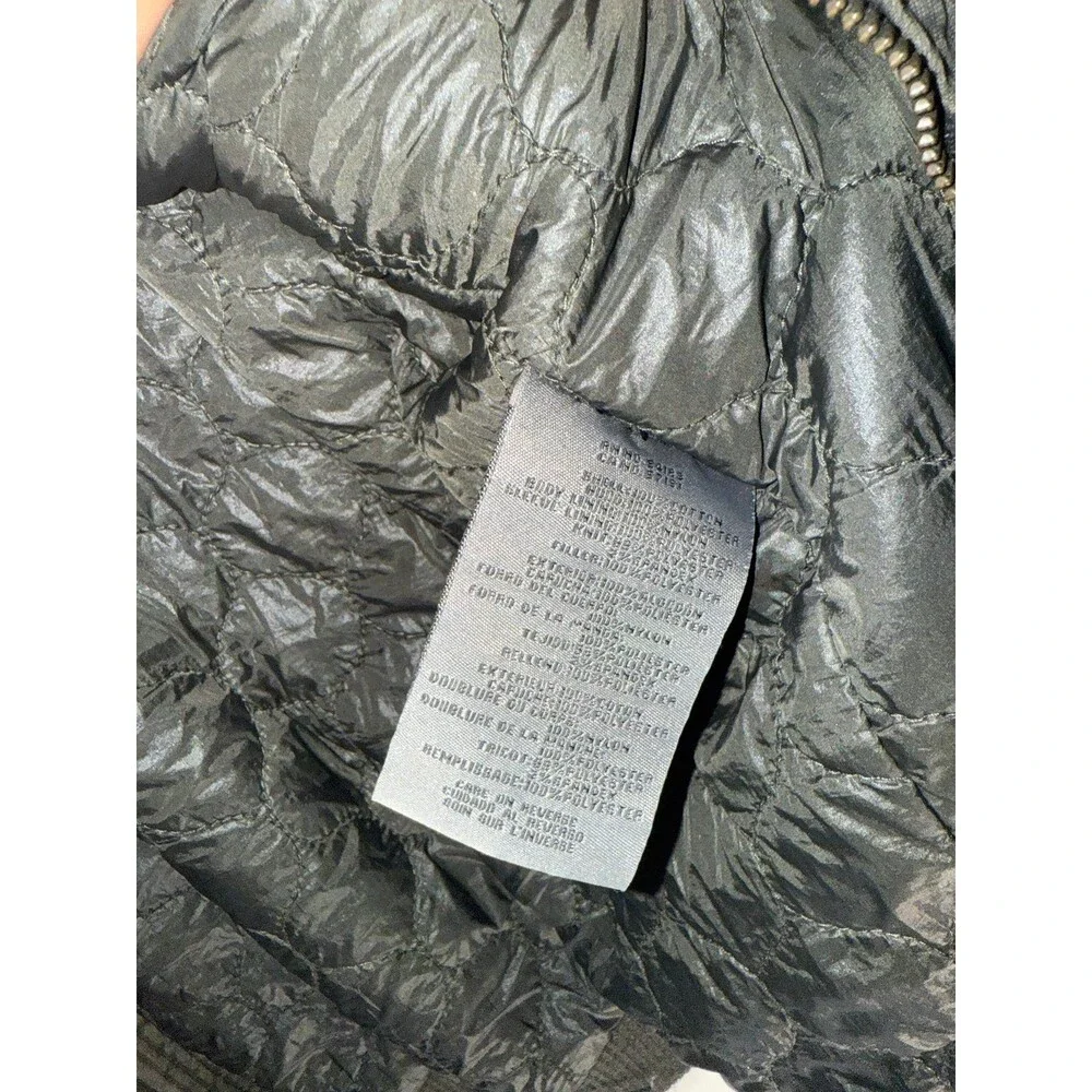Rare Levis Mens Olive Green Quilted Military Field Utility Bomber jacket